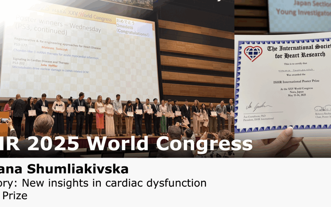 Poster Prize for Mariana Shumliakivska at the ISHR World Congress